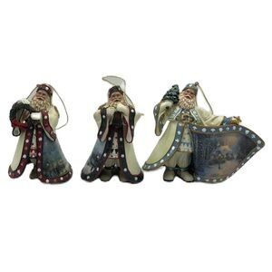Vintage Ashton Drake 3 Set Santa Christmas Tree Ornaments Thomas Kinkade